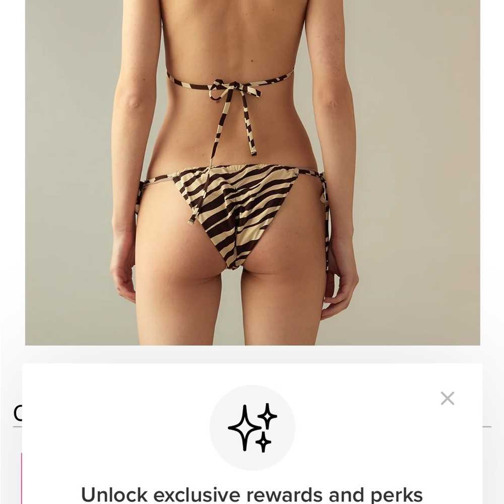Cynthia Rowley Zebra Print Bikini - Brown and Cream 3 pieces includes Rashguard - Picture 8 of 13